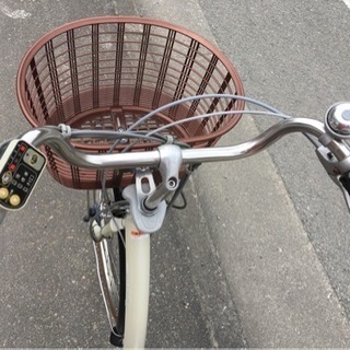 地域限定送料無料　バッテリー新品　ラフィーニ　三人乗り　茶　神戸市　電動自転車 SOLD OUT】電動自転車 ヤマハ PAS ラフィーニ 26インチ タイヤ