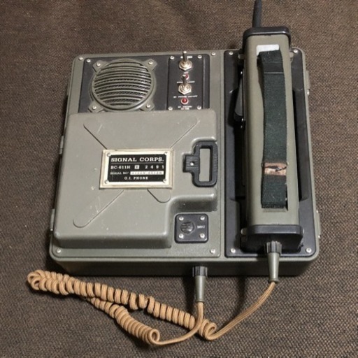 【激レア！】中古  ミリタリー無線機風電話機【インテリアにも】