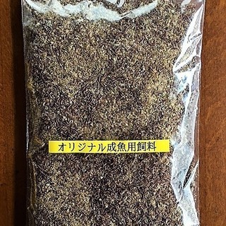 オリジナル成魚用飼料（100ｇ）の販売になります。