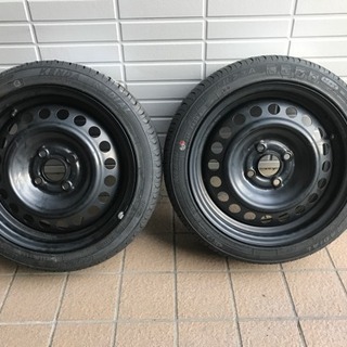 軽 usdm車に！15㌅鉄チン 2本新品タイヤ