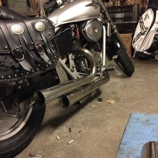 V twin マグナ250 社外フルエキステンレスメガホンマフラー