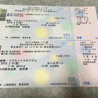 プロ野球オープン戦 東北楽天ゴールデンイーグルス VS 埼玉西武...