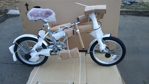 新品未使用販売証明あり16インチ折りたたみ自転車シルバー