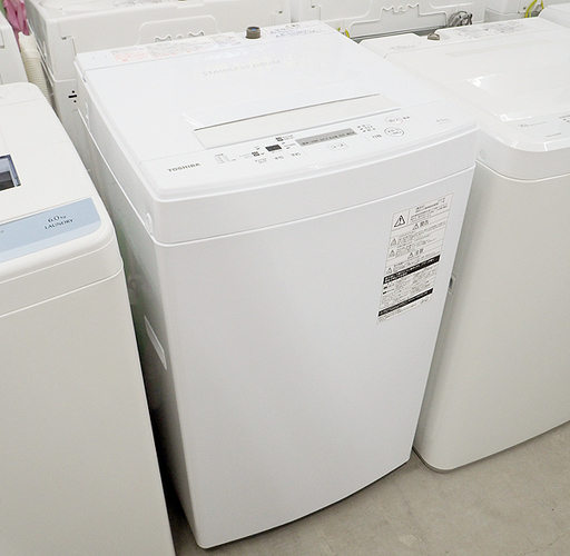 【★超目玉】 2017年製　東芝 4.5kg ピュアホワイト  AW-45M5(W) 洗濯機 洗濯機
