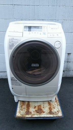 ★【特価品】日立 9kgドラム洗濯乾燥機 BD-V2100L【動作良好】近隣配送無料★