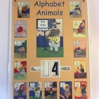 アルファベット 動物カレンダー