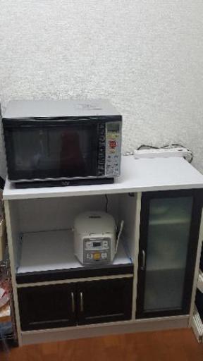 【値下げしました】新生活セット　食器棚・電子レンジ・炊飯器　※単体売りも可
