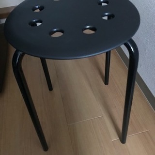 IKEA スツール 黒