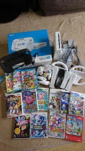 Wii U Wii ソフト14本 リモコン ハンドル ヌンチャク等セット しぃ 橋本のテレビゲーム Wii の中古あげます 譲ります ジモティーで不用品の処分
