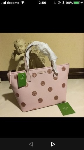 新品☆kate spade☆ キラキラグリッタードット柄トートバッグ☆ 綺麗❣️送料込み価格です。