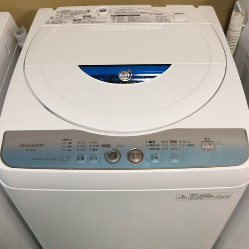 【送料無料・設置無料サービス有り】洗濯機 SHARP ES-GE55L-A 中古