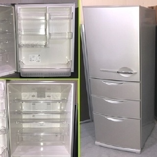 ❸㉛送料無料です☆左開きドアのスリムなボディ☆357L SANYO 4