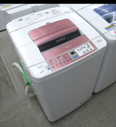 HITACHI/日立 全自動洗濯機 ビートウォッシュ 8.0kg 2013年製 ピンク 