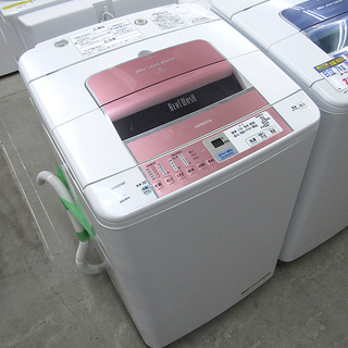 HITACHI/日立 全自動洗濯機 ビートウォッシュ 8.0kg 2013年製 ピンク 