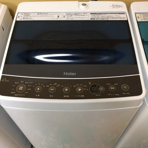 【送料無料・設置無料サービス有り】洗濯機 2017年製 Haier JW-C45A 中古