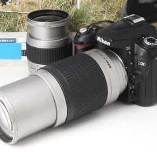 ★本格一眼☆初心者におすすめ★ニコン D90 Wズーム！ 300mmの超望遠付き！代引き発送！送料、代引き手数料無料サービス中！
