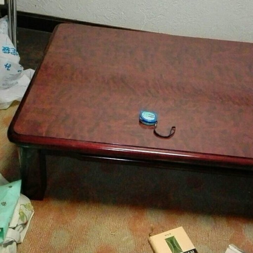 値下げしました　天然木座卓　その2