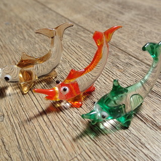 ガラス細工　小物　魚　３体セット