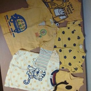 男児　80-90　黄色系シャツ