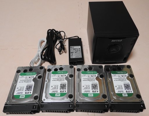中古 16TB(4TBx4)NAS BUFFALO Link Station LS-QVL/5R HDD