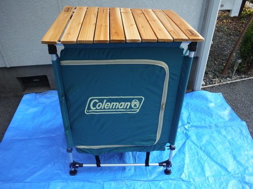 Coleman ナチュラルウッドフォールダブルシェルフ 天然木天板
