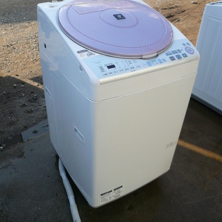 シャープ 8.0kg 洗濯乾燥機　ピンク系SHARP 穴なし槽カビぎらい プラズマクラスター洗濯機 ES-TX820
