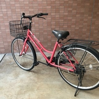 自転車 ピンク 変速可能