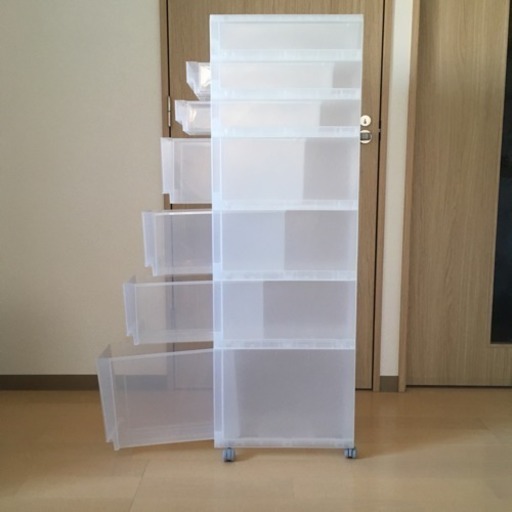 無印良品 ポリプロピレン キャスター付ストッカー ７段 ねいびー 新高円寺の収納家具 収納ケース の中古あげます 譲ります ジモティーで不用品の処分