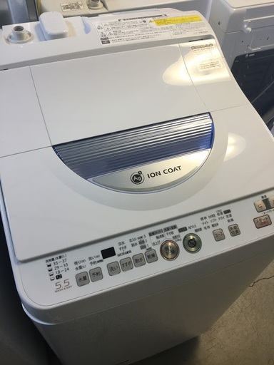 【送料無料・設置無料サービス有り】洗濯乾燥機 2015年製 SHARP ES-TG55L 中古