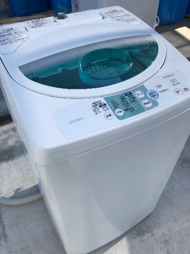 成澤様御予約2006年製日立全自動電気洗濯機5キロ。千葉県内配送無料！設置無料！
