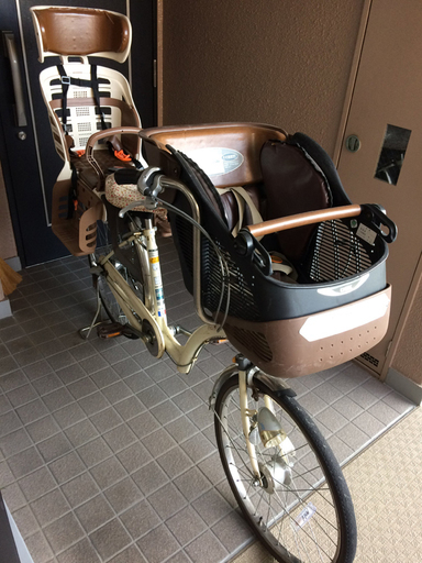 【中古】Petit Maman 自転車 前後チャイルドシート付き