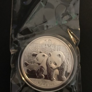 🐼パンダ銀貨❗️中国発行 1オンス 10元銀貨 2010年