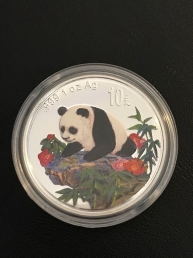 パンダ銀貨❗️中国発行 1オンス 10元カラー銀貨