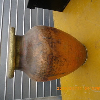 イタリア製　巨大花瓶　真鍮＋銅