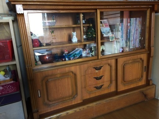 昭和レトロ サイドボード 無料 (ねこさん) 北名古屋の収納家具《食器棚 