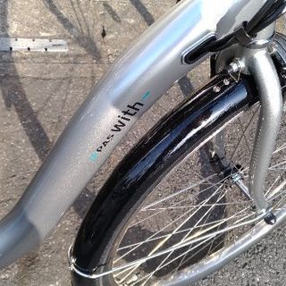 ヤマハ電動自転車　パス　ウィズ　２６インチ　ピュアシルバー PA26W