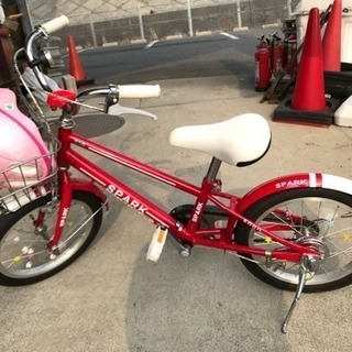 子供用 自転車 16インチ SOGO ピンクヘルメット付 SPARK
