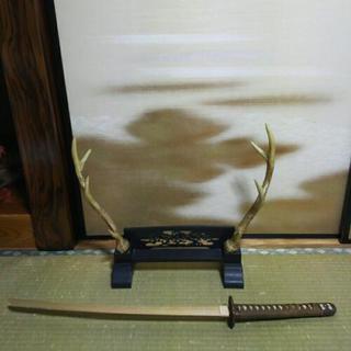 軍刀竹光  刀掛台セット