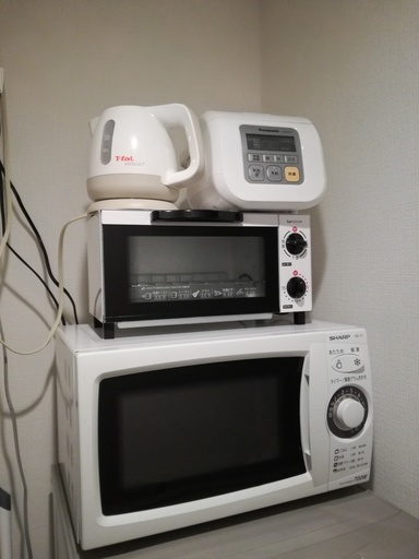 電子レンジ・トースター・炊飯器・電気ケトルセット