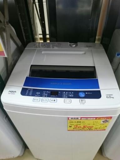 アクア 全自動洗濯機6k AQW-S60B 2014年製 中古品 (高く買い取るゾウ中間店)