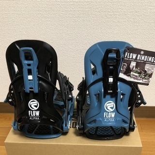 FLOW - 【新品送料込】ビンディング FLOW2018モデル ALPHA 黒&青 L 新品】ビンディング FLOW2018最新ALPHA EXO-FIT黒&青