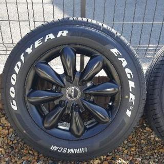 ★美品 バリ山★ハイエース200系 ボクシースタイル25b ブラック グッドイヤーナスカー215/65R16