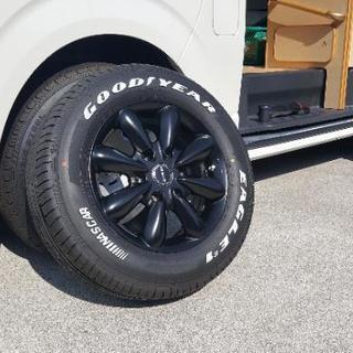 ★美品 バリ山★ハイエース200系 ボクシースタイル25b ブラック グッドイヤーナスカー215/65R16