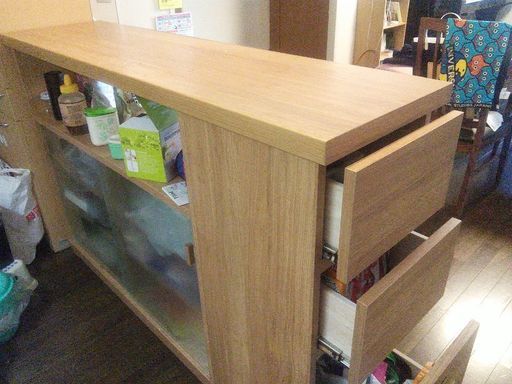 【２週間以内に処分します】 木製のキッチンカウンター　A wooden kitchen counter