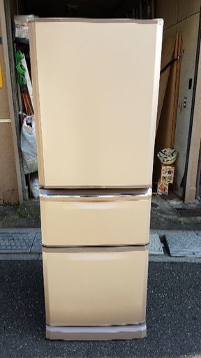 三菱 ３ドア 冷蔵庫 MR-C34A-P 335L 2017年 シャンパンピンク 浅草 直