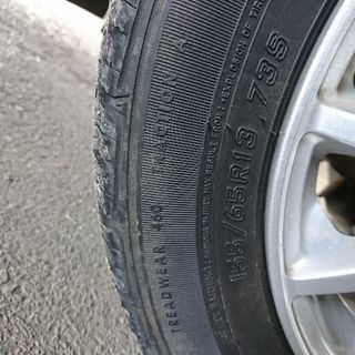 軽自動車 アルミホイール付タイヤ 155/65R13 軽トラ用