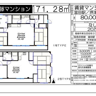 ７０㎡３ＬＤＫ　よすみ小学校の画像