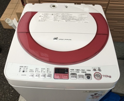 ２０１４年製　ＳＨＡＲＰ全自動洗濯機 　ＥＳ－ＫＳ７０Ｎ－Ｐ　７ｋｇ　シャープ