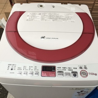 ２０１４年製　ＳＨＡＲＰ全自動洗濯機 　ＥＳ－ＫＳ７０Ｎ－Ｐ　７...