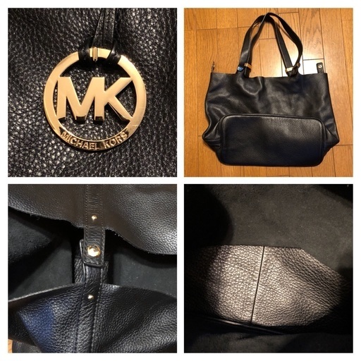 Michael　Kors　ブラックレザーバッグ